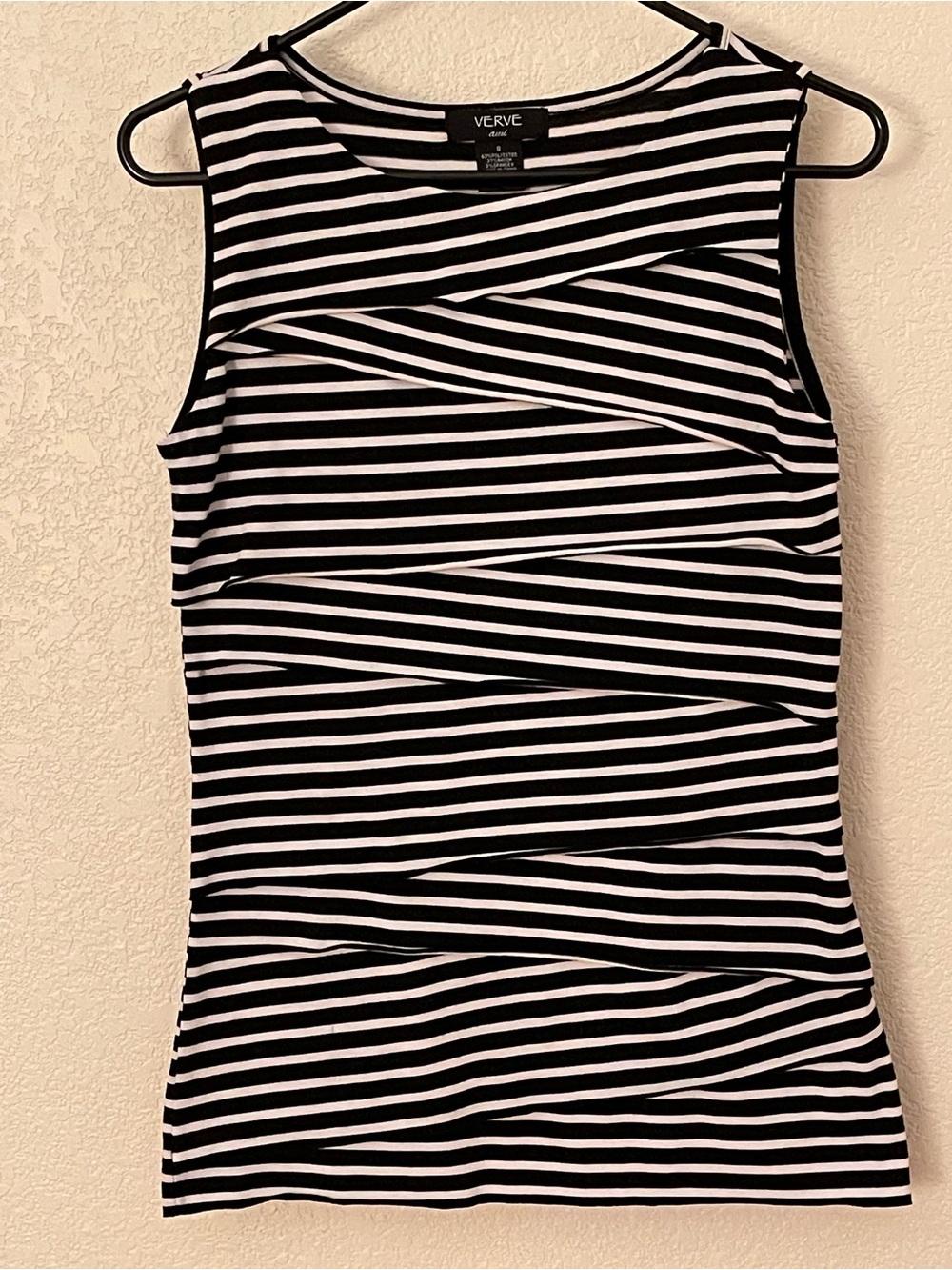 Verve Ami Black and White Striped Tank